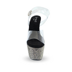 Empress Rhinestones Detail Ankle Strap Ultra High Platform Heels