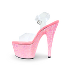 Empress Rhinestones Detail Ankle Strap Ultra High Platform Heels