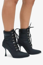 Adrienne Pointed Toe Stiletto Suede Ankle Boots