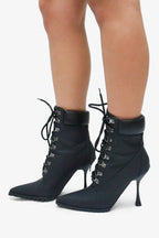 Adrienne Pointed Toe Stiletto Suede Ankle Boots