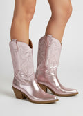 Adelia Embroidery Detail Mid Calf Cowboy Boots