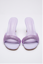 Camille Rhinestone Studded Kitten Heel Mules