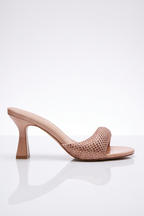 Camille Rhinestone Studded Kitten Heel Mules