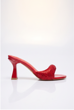 Camille Rhinestone Studded Kitten Heel Mules