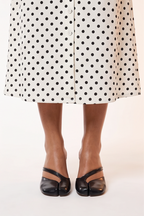 Caroline Split Toe Slip On High Heel Mules