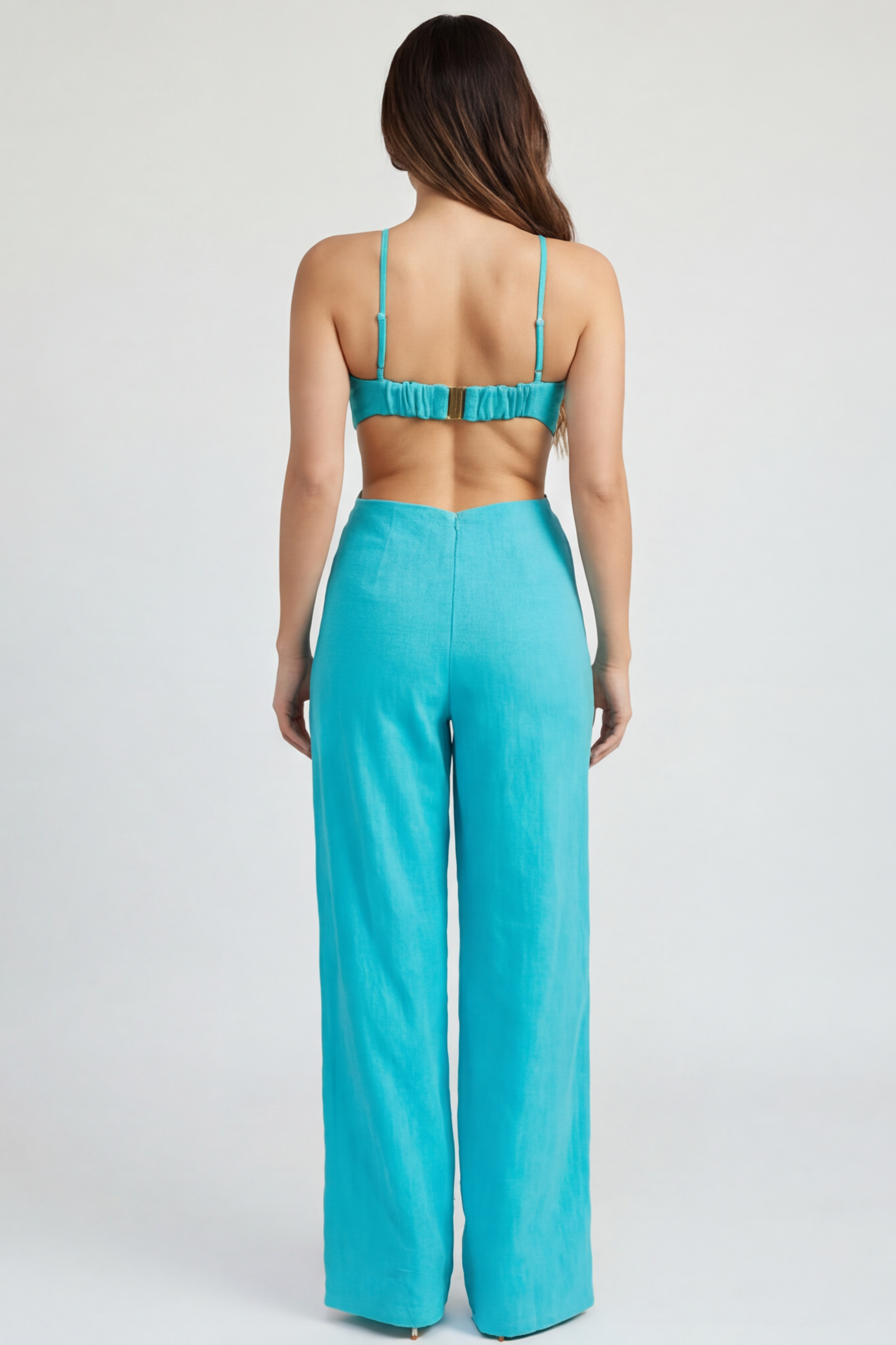 Catalina Double O Ring Cut Out Halter Neck Jumpsuit