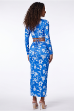 Catalina Floral Print Two Piece Maxi Skirt Set