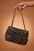 Chloe Sequins Flap Chain Strap Shoulder Bag