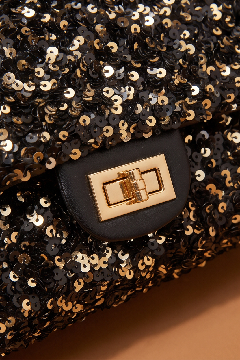 Chloe Sequins Flap Chain Strap Shoulder Bag