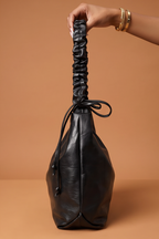Cleo Ruched Handle Minimalist Hobo Bag