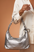 Cleo Ruched Handle Minimalist Hobo Bag