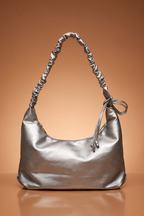Cleo Ruched Handle Minimalist Hobo Bag