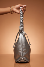 Cleo Ruched Handle Minimalist Hobo Bag