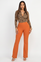 Colette Slinky Knit Fit & Flare High Rise Pants