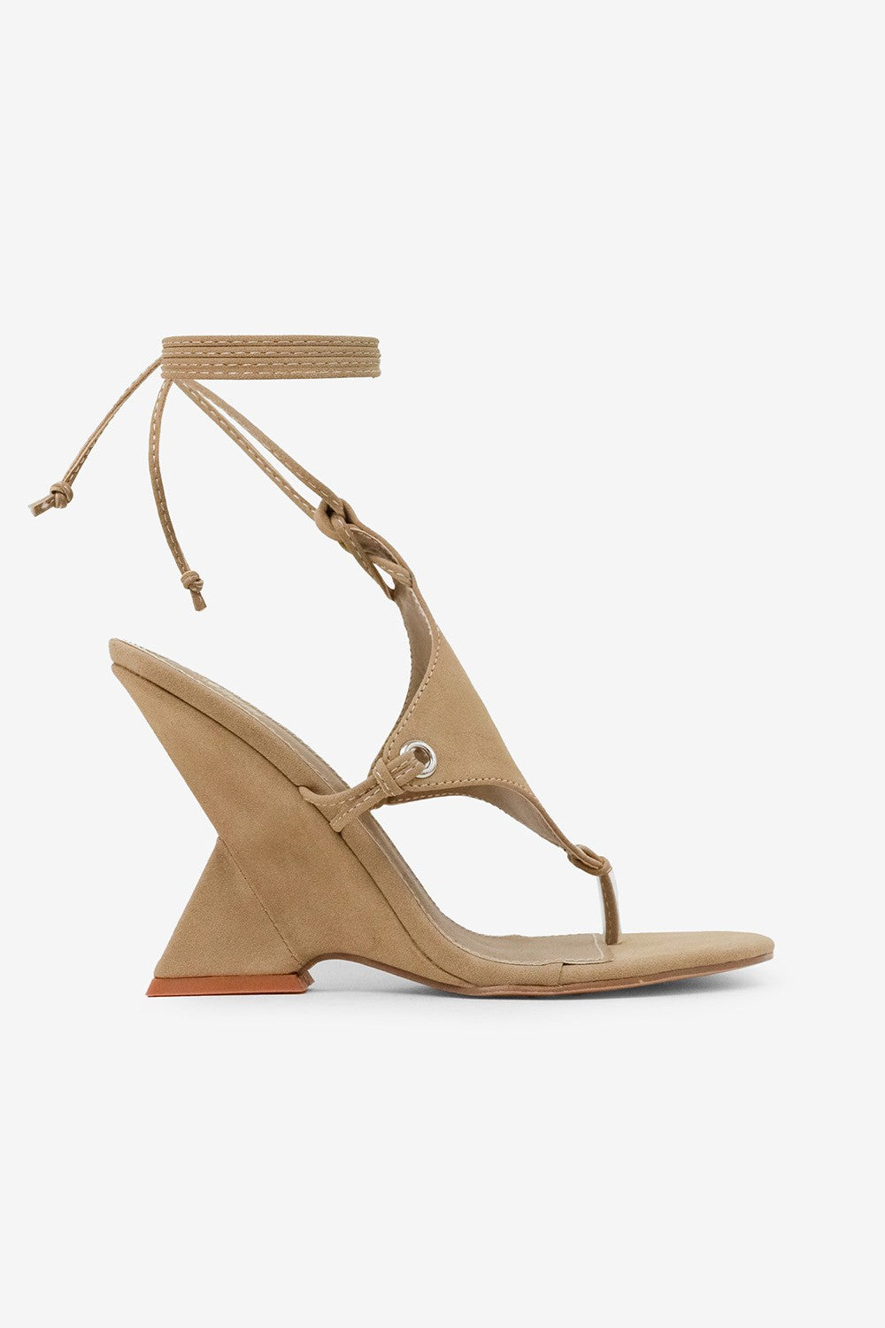 Maris Sculptural Thong High Heel Wedge Sandals