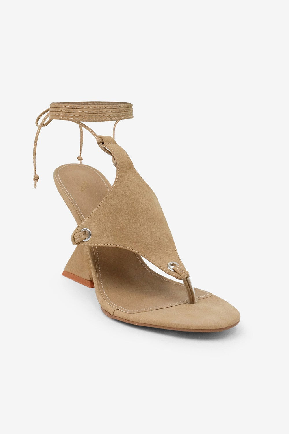 Maris Sculptural Thong High Heel Wedge Sandals