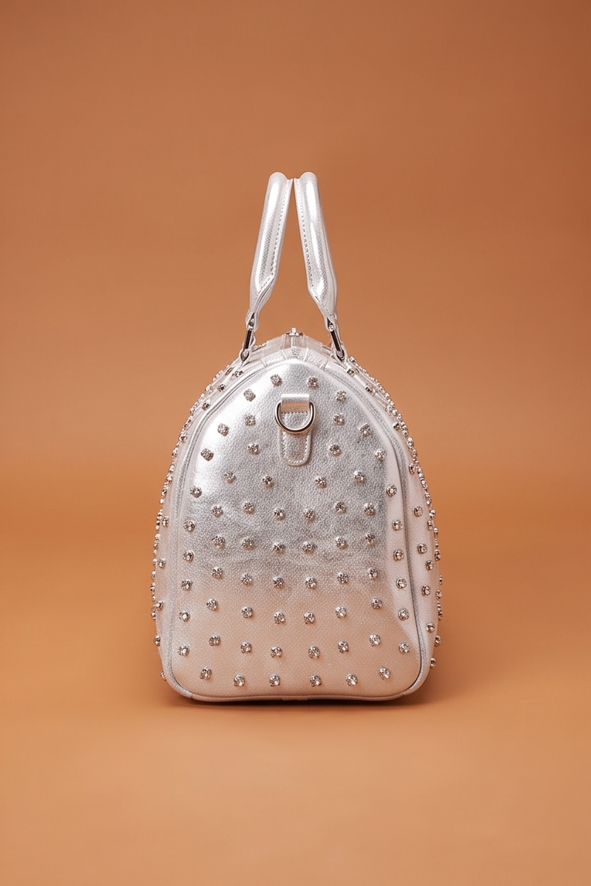 Diana Rhinestones Studded Bowling Handbag