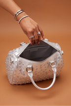Diana Rhinestones Studded Bowling Handbag