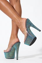 Empress Rhinestones Detail Ultra High Platform Heels