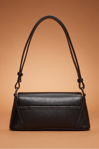 Zuri Faux Leather Metal Buckle Shoulder Bag