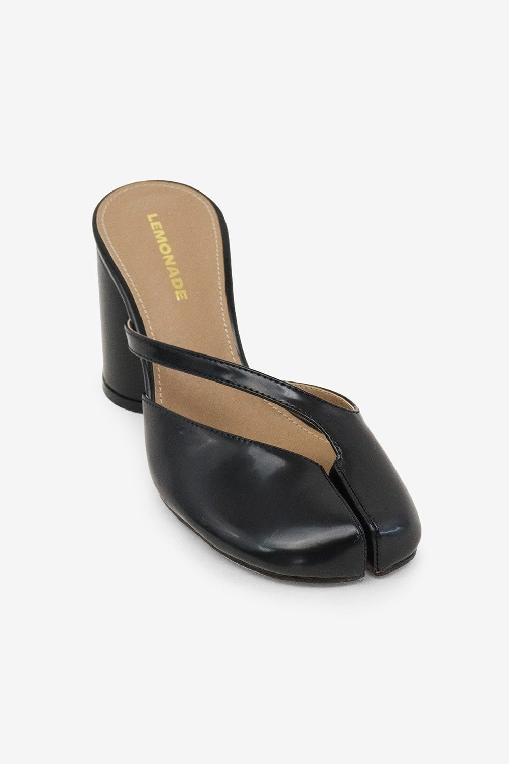 Caroline Split Toe Slip On High Heel Mules