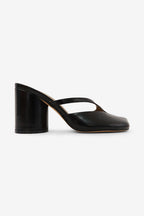 Caroline Split Toe Slip On High Heel Mules