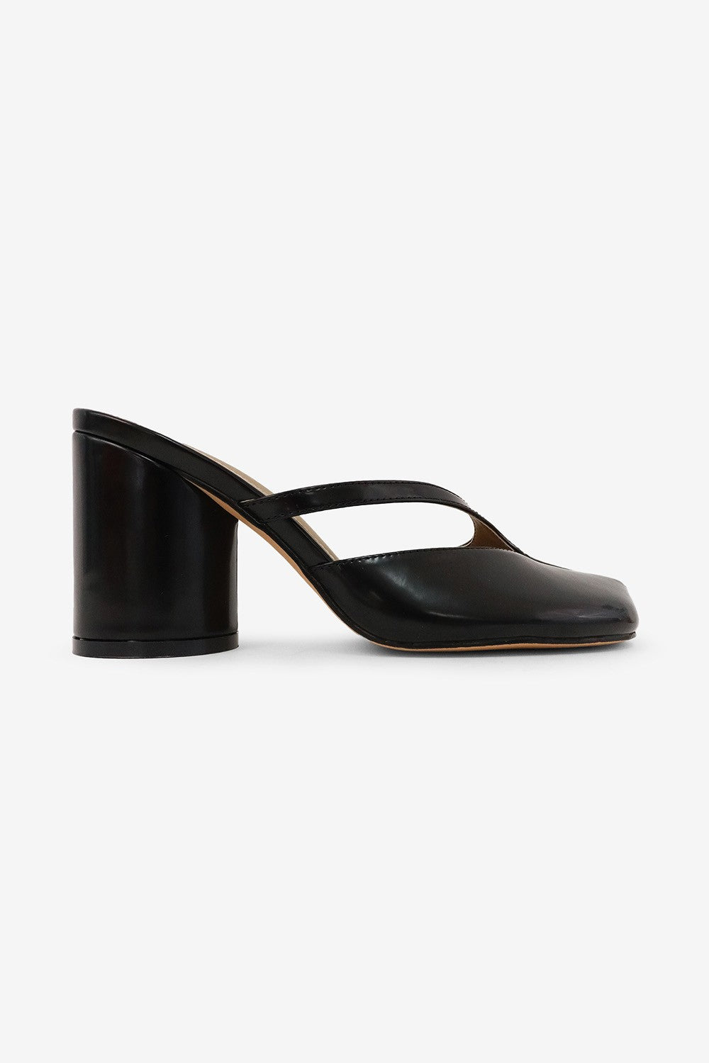 Caroline Split Toe Slip On High Heel Mules