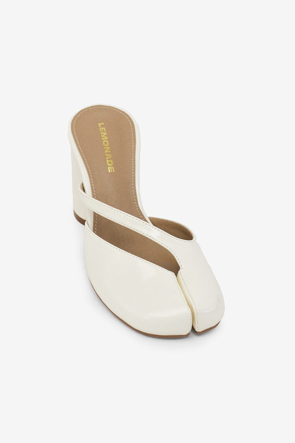 Caroline Split Toe Slip On High Heel Mules