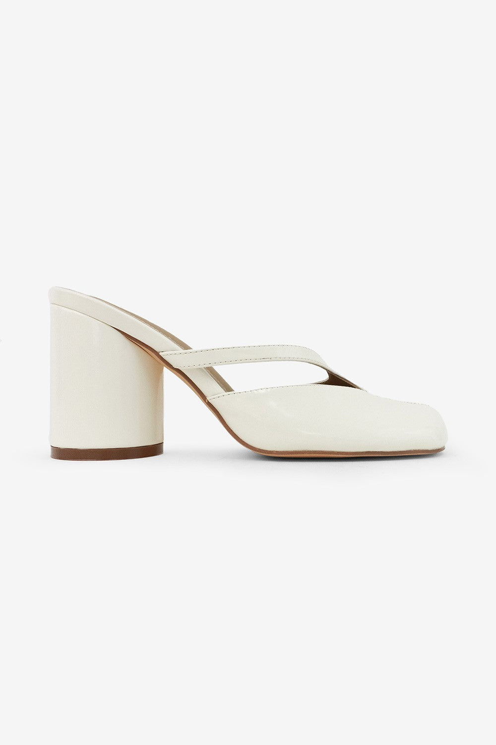 Caroline Split Toe Slip On High Heel Mules