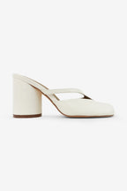 Caroline Split Toe Slip On High Heel Mules