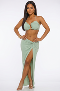 Isla Glitter Knit Two Piece Resort Skirt Set