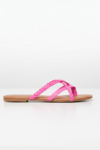 Jamie Criss Cross Braided Straps Flat Sandals