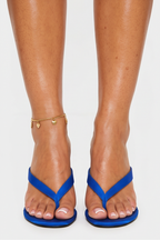 Jovie Suede Thong Platform Wedge High Heel Mules