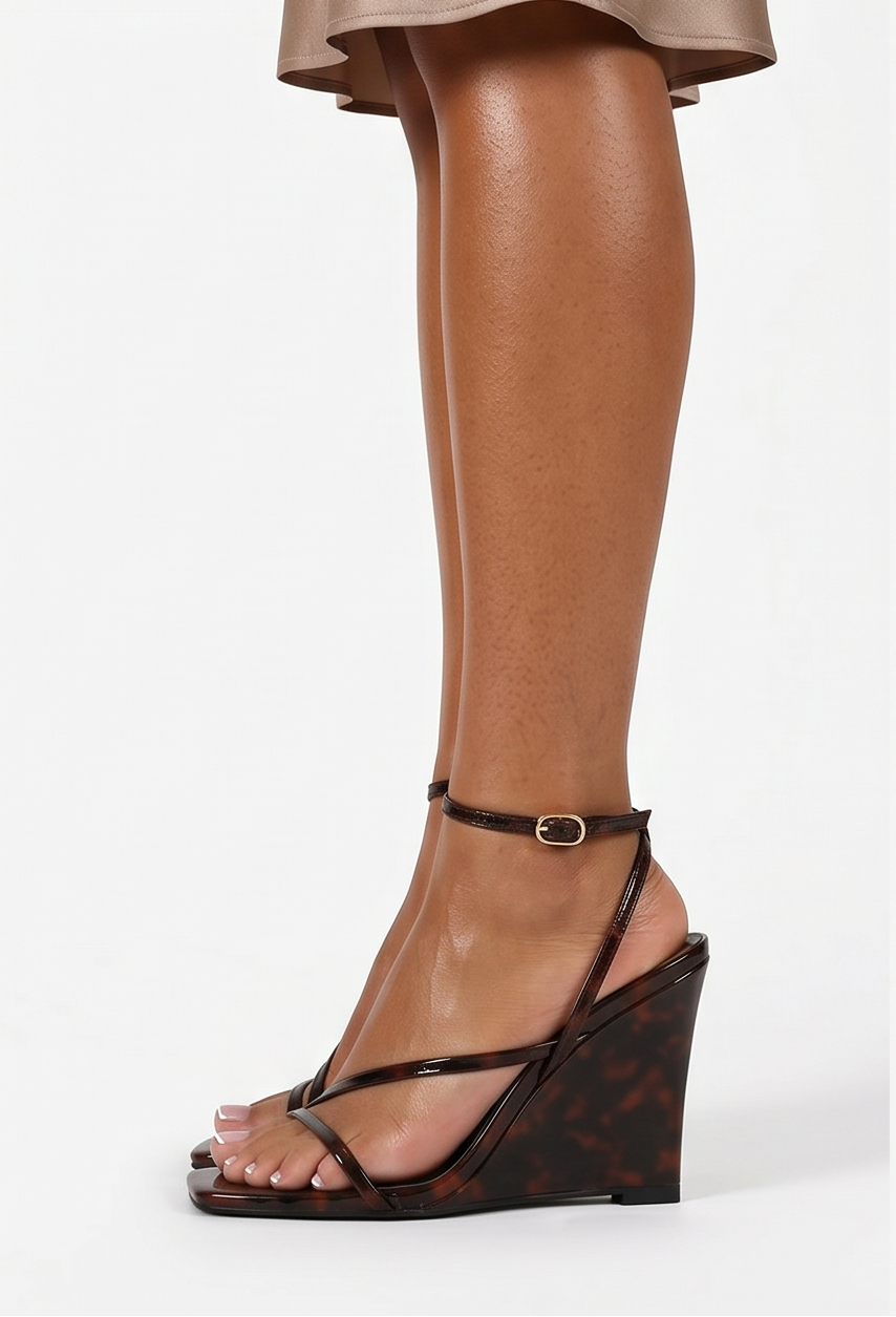 Kristen Strappy High Heel Platform Wedge Sandals
