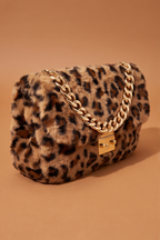 Leona Faux Fur Chain Strap Shoulder Bag