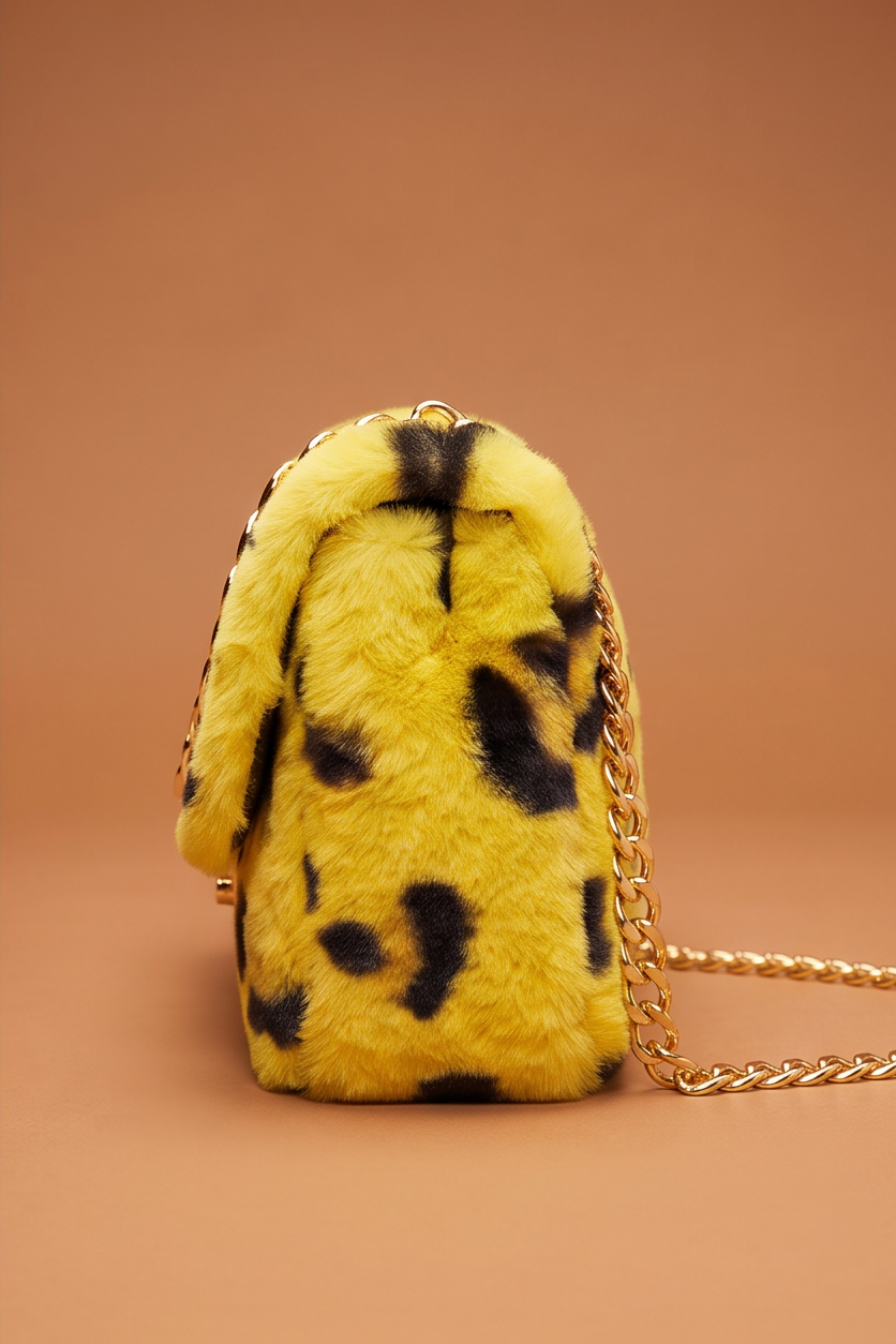 Leona Faux Fur Chain Strap Shoulder Bag