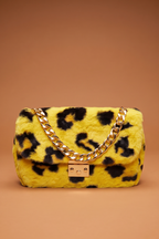 Leona Faux Fur Chain Strap Shoulder Bag