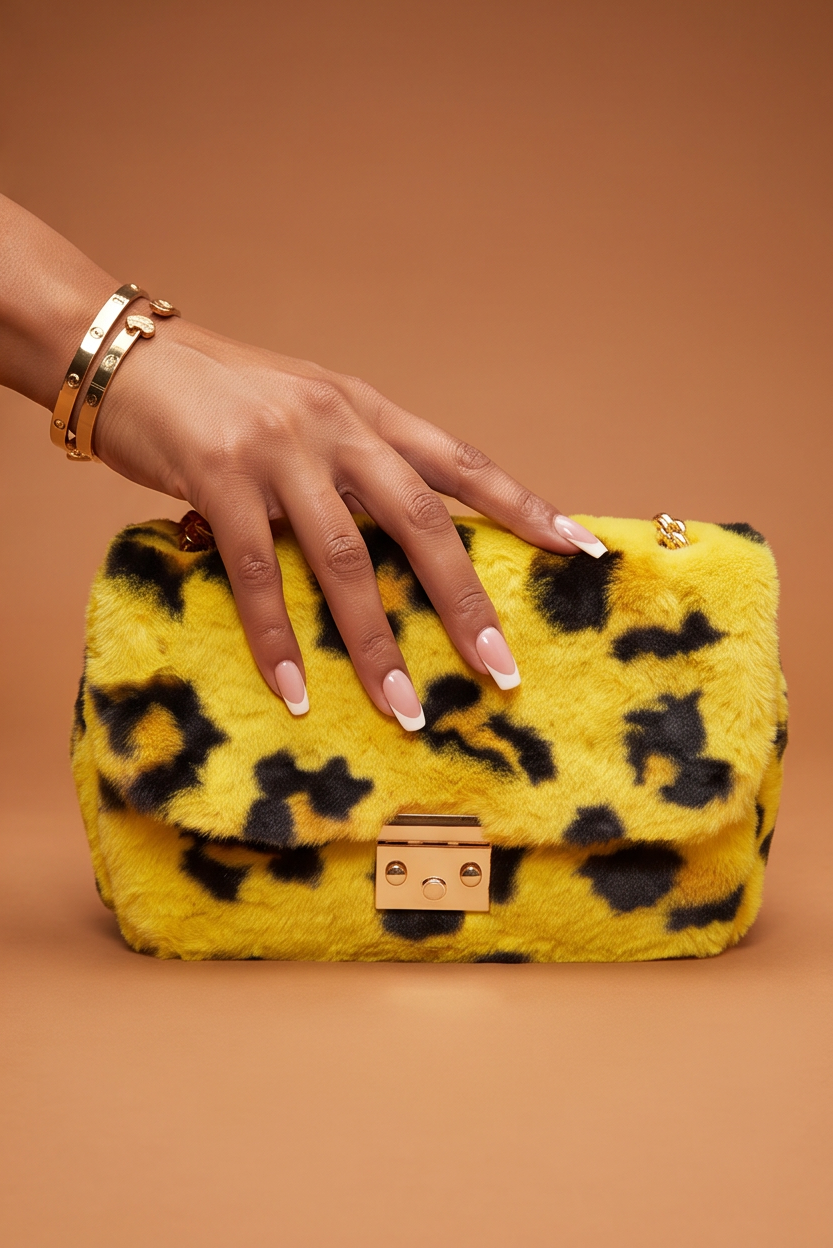 Leona Faux Fur Chain Strap Shoulder Bag