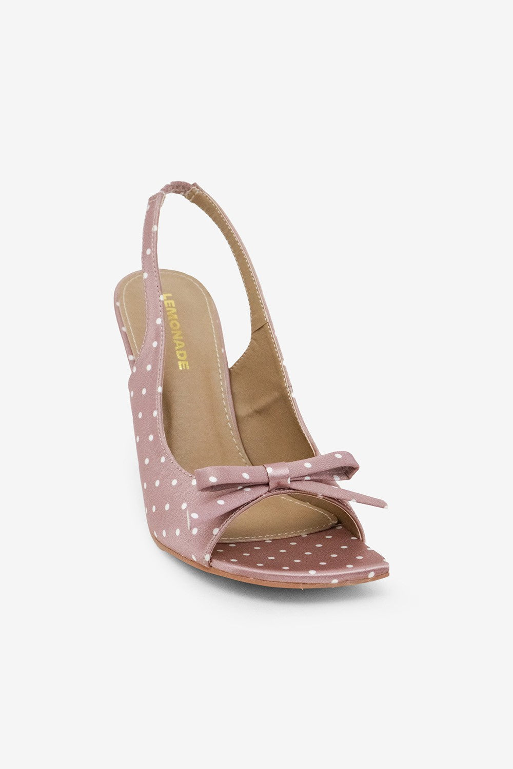 Lilia Bow Detail Square Toe Slingback High Heel Mules