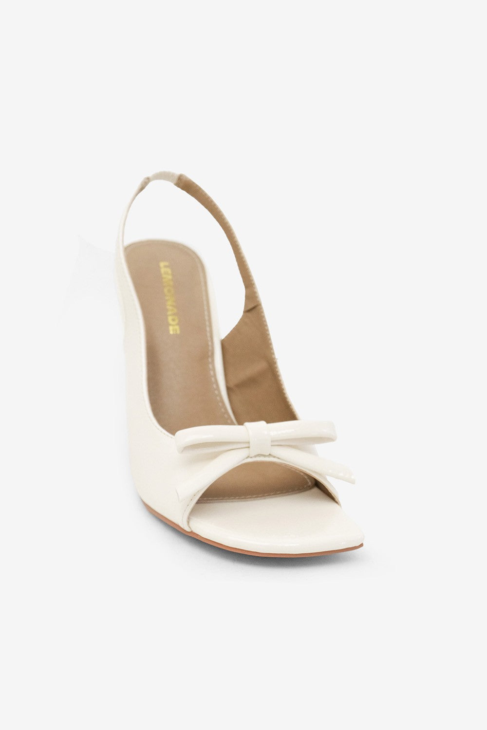 Lilia Bow Detail Square Toe Slingback High Heel Mules