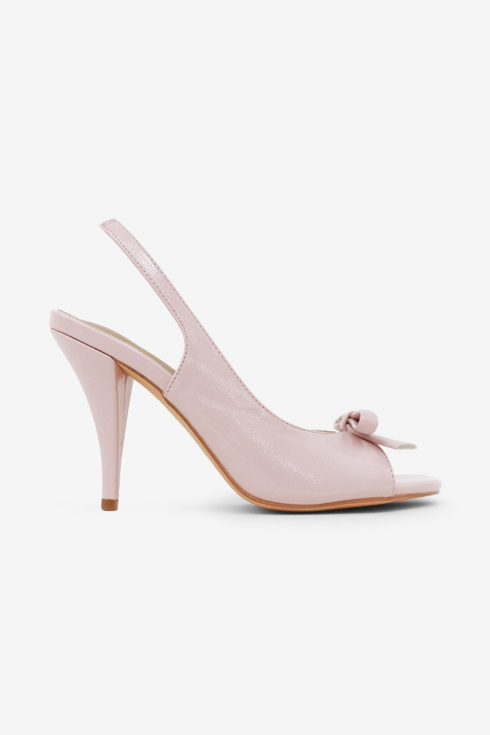 Lilia Bow Detail Square Toe Slingback High Heel Mules