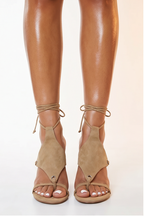 Maris Sculptural Thong High Heel Wedge Sandals