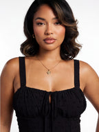 Maryana Lace Up Back Bone In Corset Maxi Dress