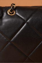 Mila Wide Quilted Chain Strap Shoulder Bag