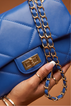 Mila Wide Quilted Chain Strap Shoulder Bag