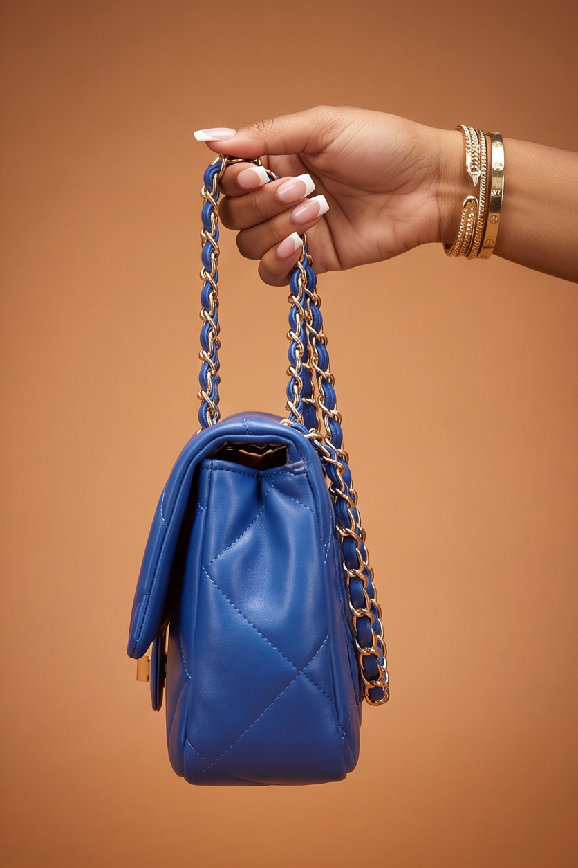 Mila Wide Quilted Chain Strap Shoulder Bag