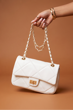 Mila Wide Quilted Chain Strap Shoulder Bag