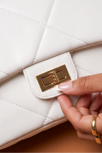 Mila Wide Quilted Chain Strap Shoulder Bag