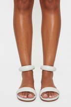 Noa Sculpted Leather Minimalist Flat Sandals