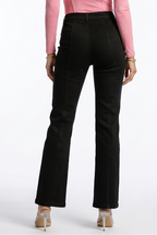 Noelle Panel Stitch High Rise Straight Leg Jeans